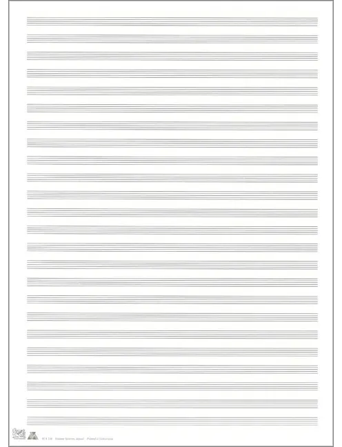 Notenpapier Siestrop mit Hilfslinien